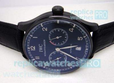 Copy IWC Portuguese 7 Days Power Reserve Watch - Blue Dial